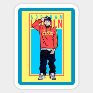 Lincoln Hip Hop Star Sticker